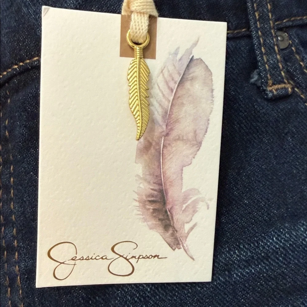 NWT Jessica Simpson “True Love” Women's Dark Blue High Rise Wide Leg Jeans 18W - Picture 8 of 10